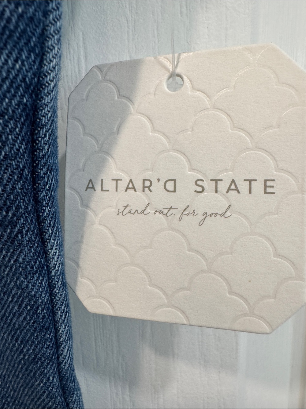 Altar’d State Denim Zip Front Mini Dress XS NWT - Picture 6 of 6